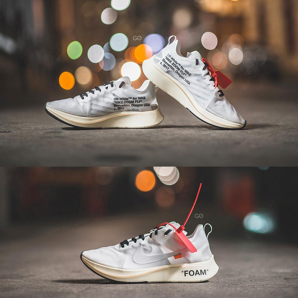 OFF-WHITE x Nike Zoom Fly "White-White-Muslin" - Kick Game