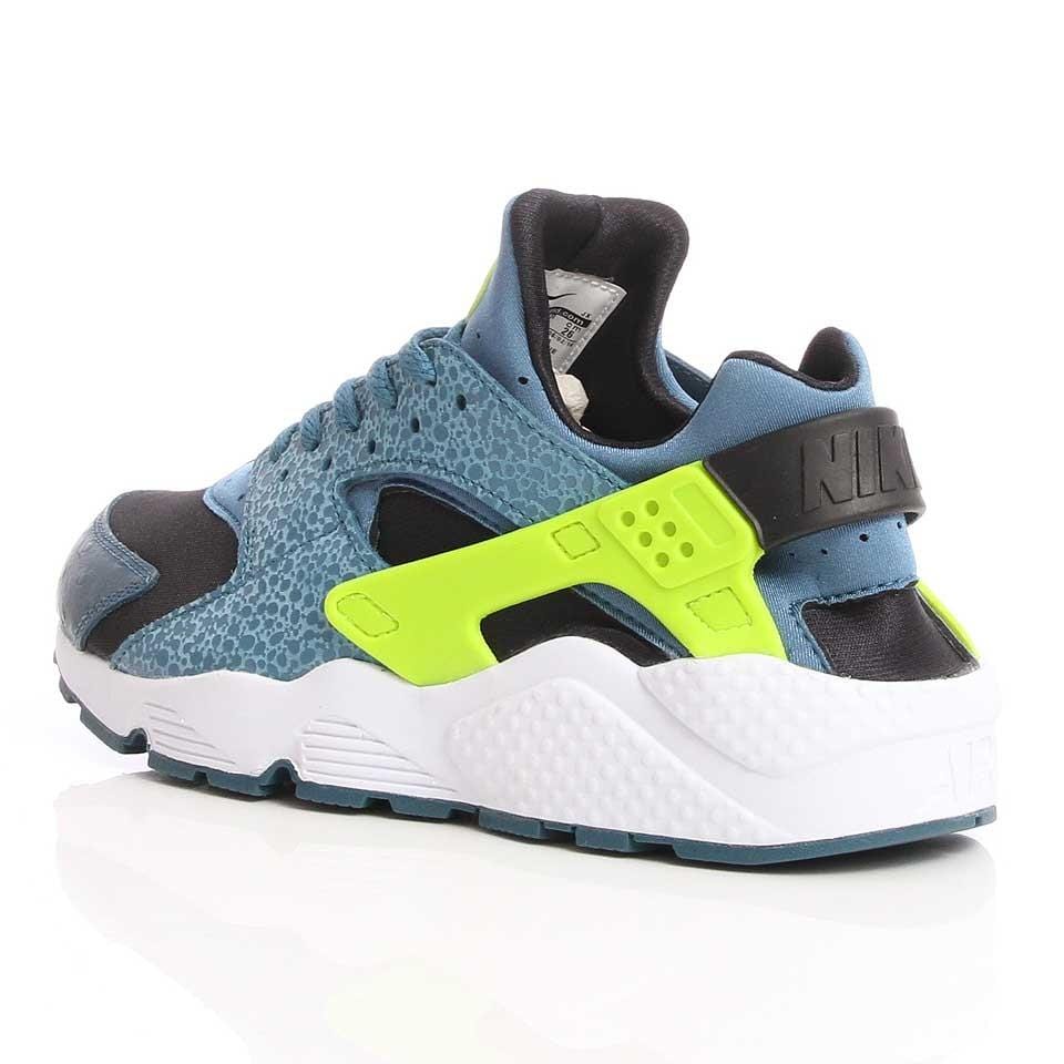 Nike Air Huarache LE Black-Space Blue-Volt - Kick Game