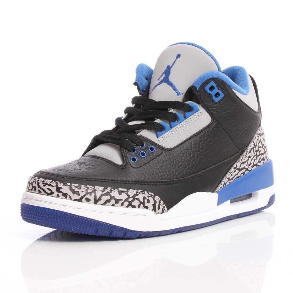 Nike Air Jordan III Retro Black-Sport Blue - Kick Game