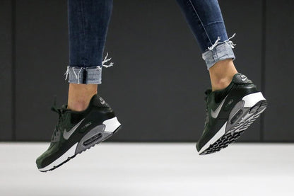 Nike Air Max 90 Carbon Green Leather Trainers - Kick Game