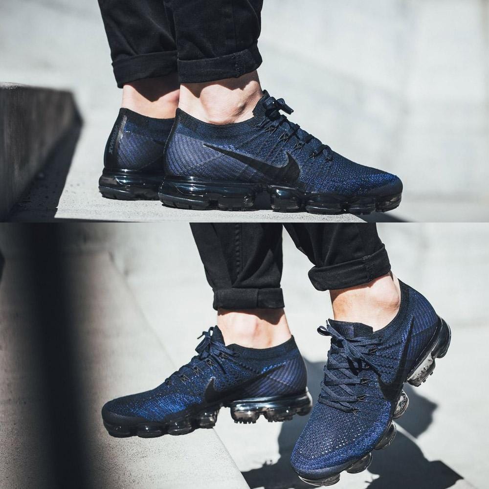 Nike Air VaporMax Flyknit Collegiate Navy Kick Game