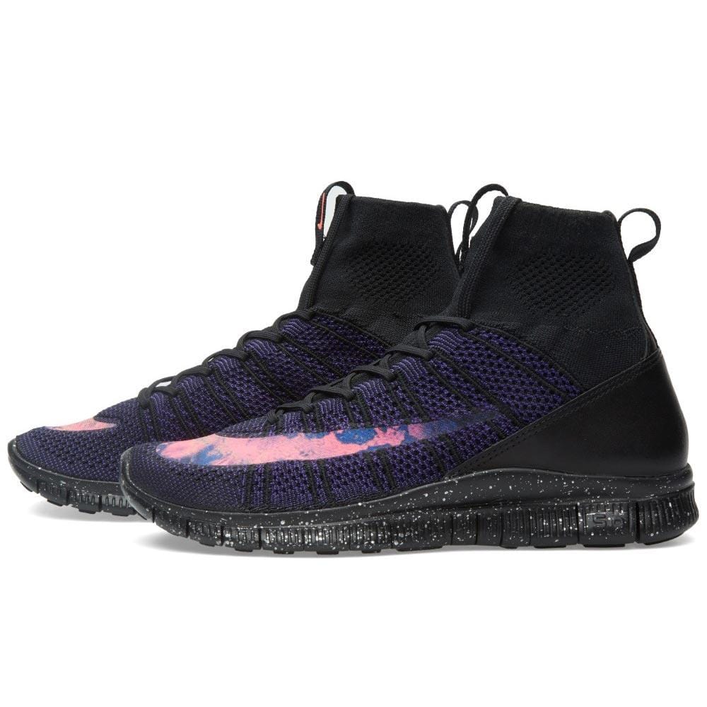 NIKE FREE FLYKNIT MERCURIAL Black & Bright Crimson - Kick Game