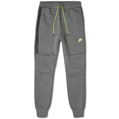 NIKE TECH FLEECE PANTS Tumbled Grey & Volt - Kick Game