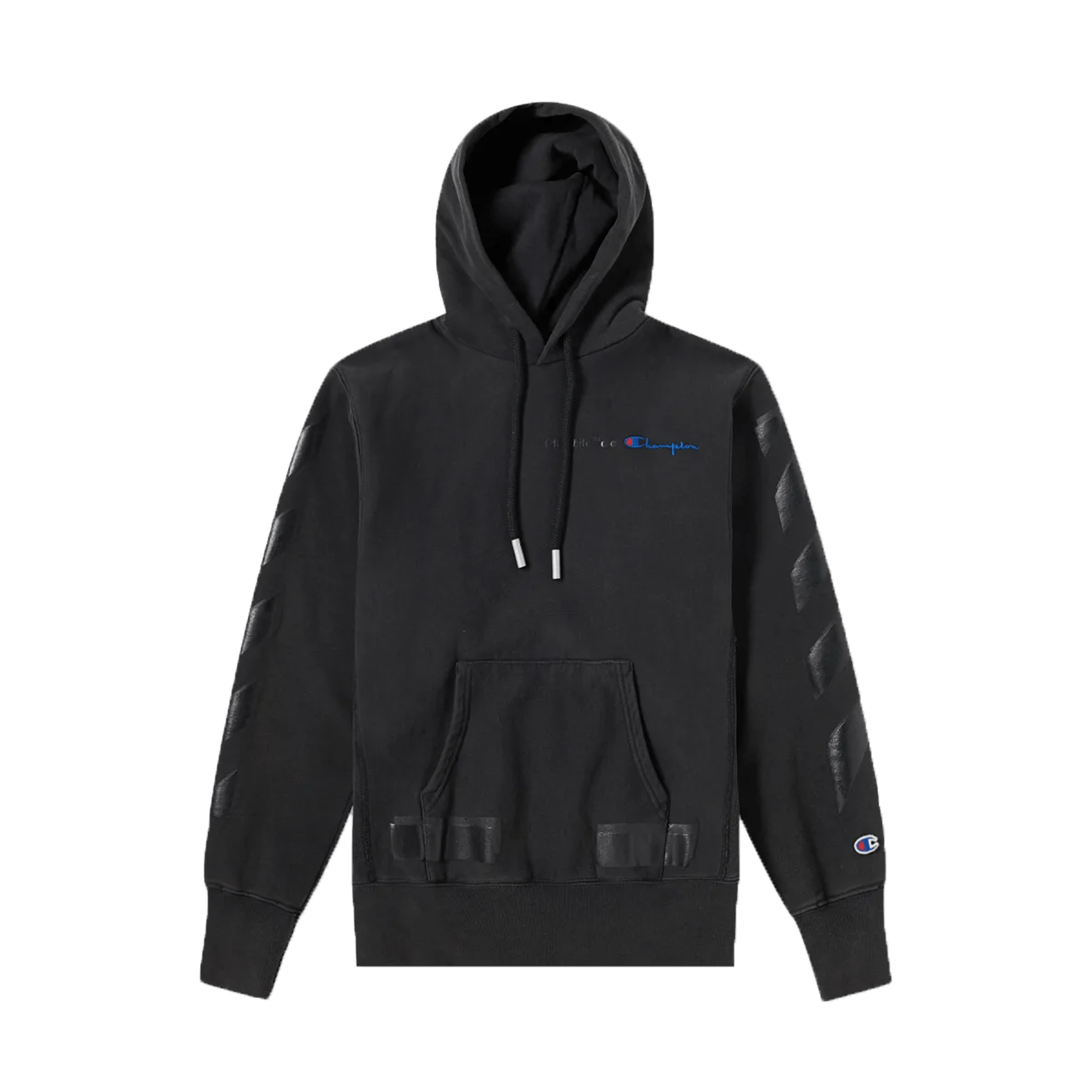 Off-White x Champion Hoodie Black - Kick Game