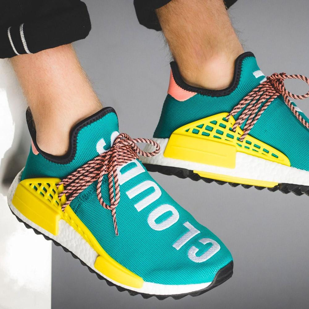 Pharrell Williams x adidas NMD HU Trail Sun Glow EQT Yellow Kick Game