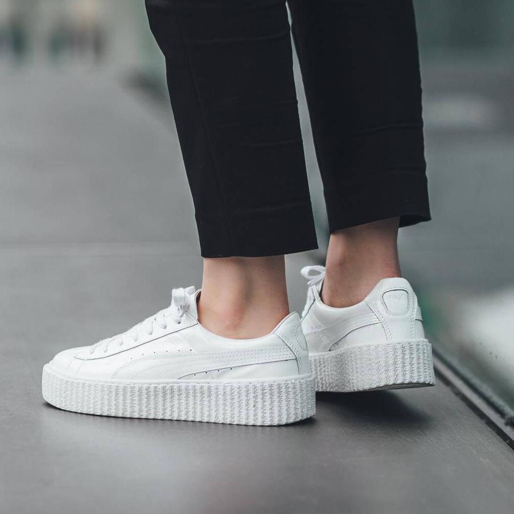 Fenty x Wmns Patent Leather Creepers 'Glossy White' - Kick Game