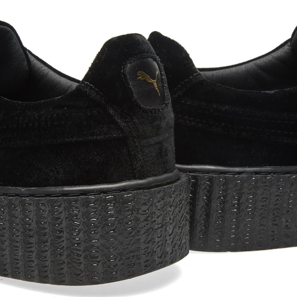 Rihanna creepers velvet black best sale