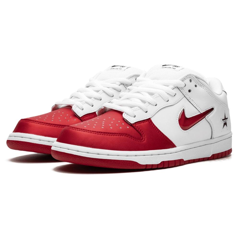 Supreme x Nike SB Dunk Low Red White — Kick Game