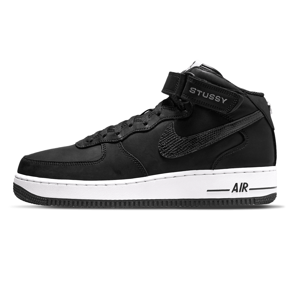 Nike Air Force 1 Mid Stussy 'Black White' - CerbeShops