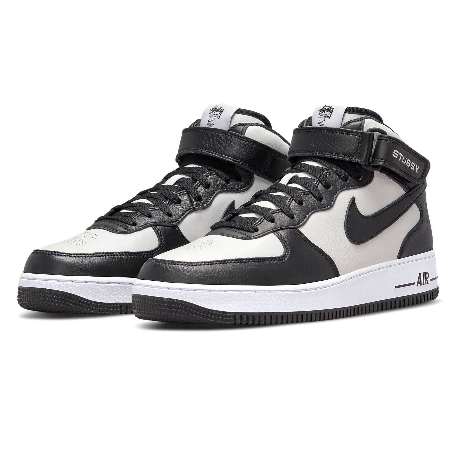 Stussy x Nike Air Force 1 Mid 'Black White' - Kick Game