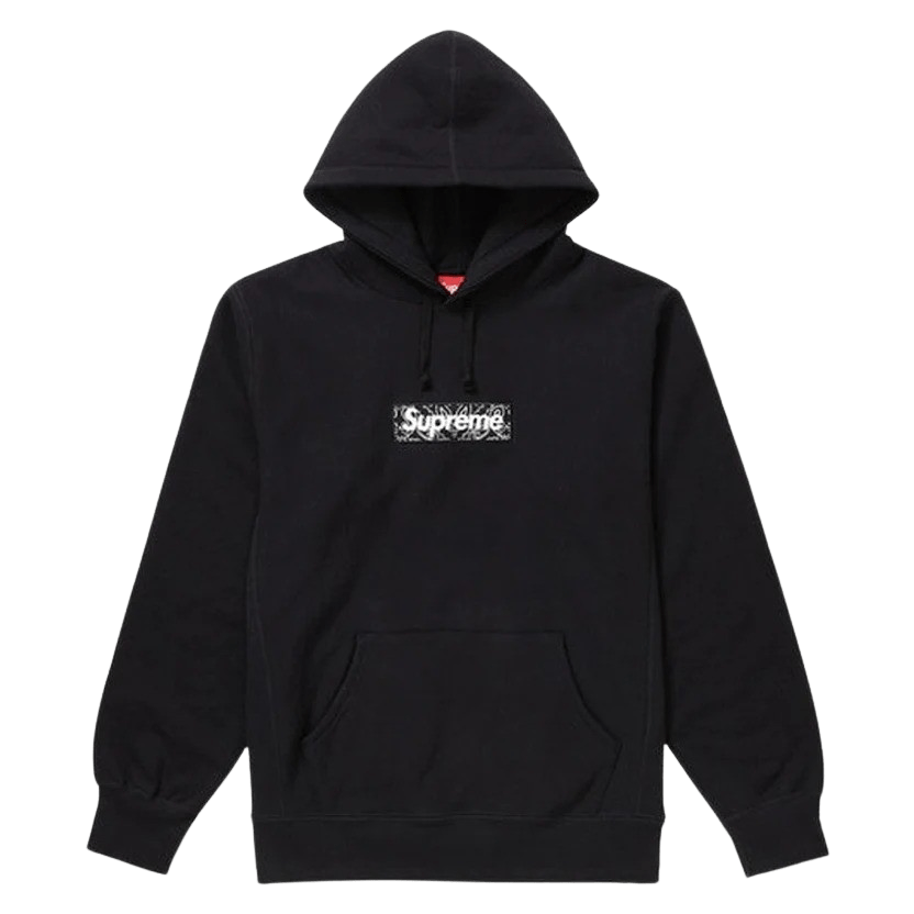 Supreme Bandana Box Logo Hooded Sweatshirt Black - Kick Game