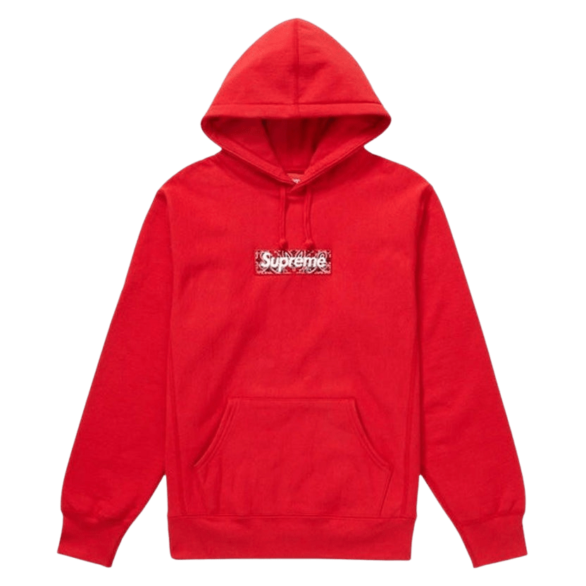 Supreme Bandana Box Logo Hooded Sweatshirt Red - Kick Game