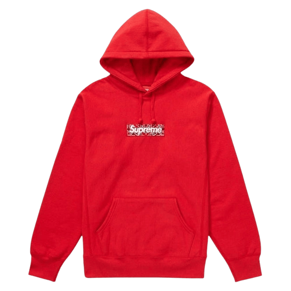 Supreme Bandana Box Logo Hooded Sweatshirt Red — Kick Game