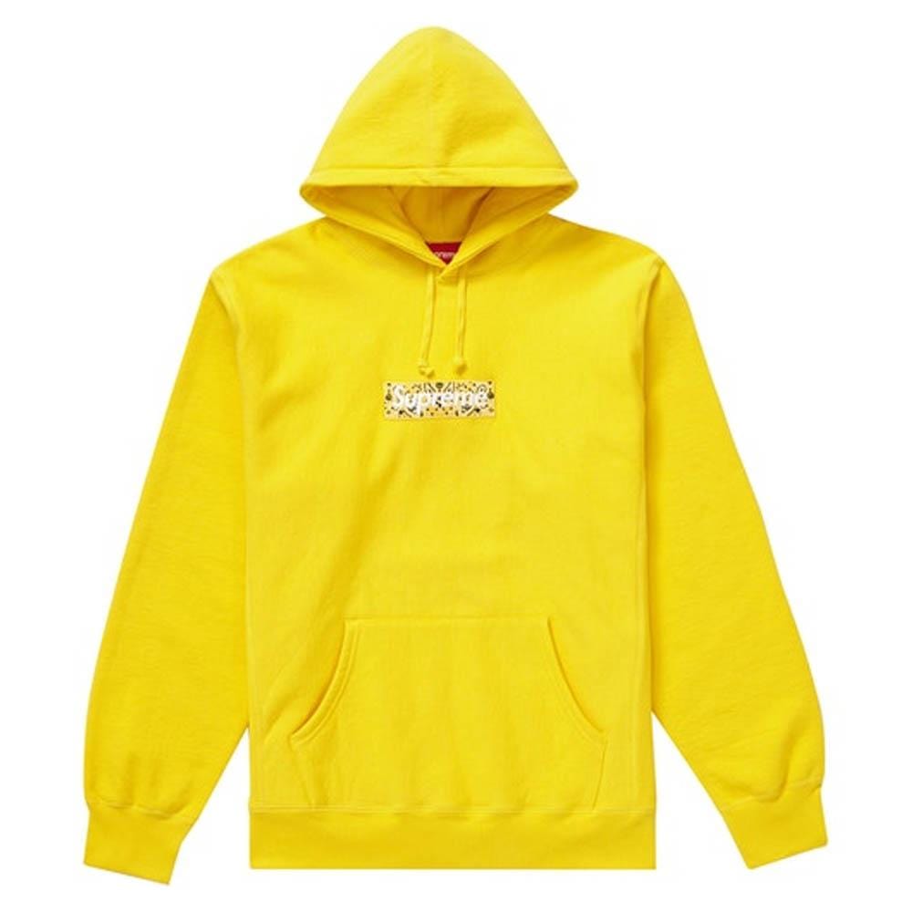 Supreme Bandana Box Logo Hooded Sweatshirt Yellow - Kick Game