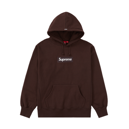 と*う様 Supreme Small Box Logo Sweat Brown Supreme Small Box Zip Up Hooded Sweatshirt (FW24) - $158