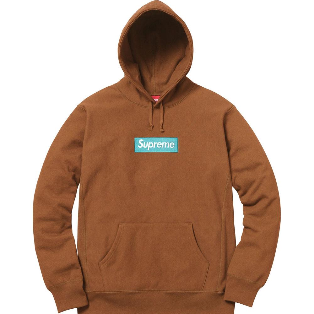 Supreme Box Logo Hooded Sweatshirt (FW17) Rust - Kick Game
