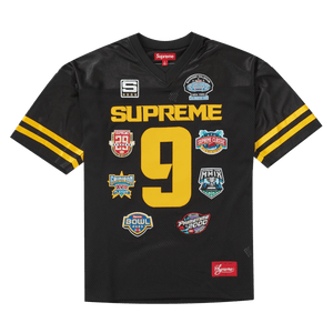 Supreme Championships Embroidered Football Jersey 'Black'