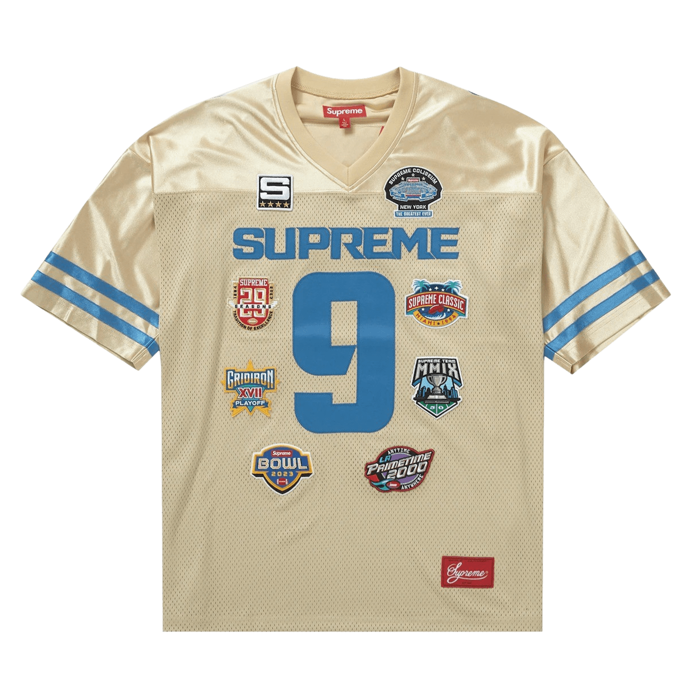 Supreme Championships Embroidered Football Jersey 'Gold' - Kick Game