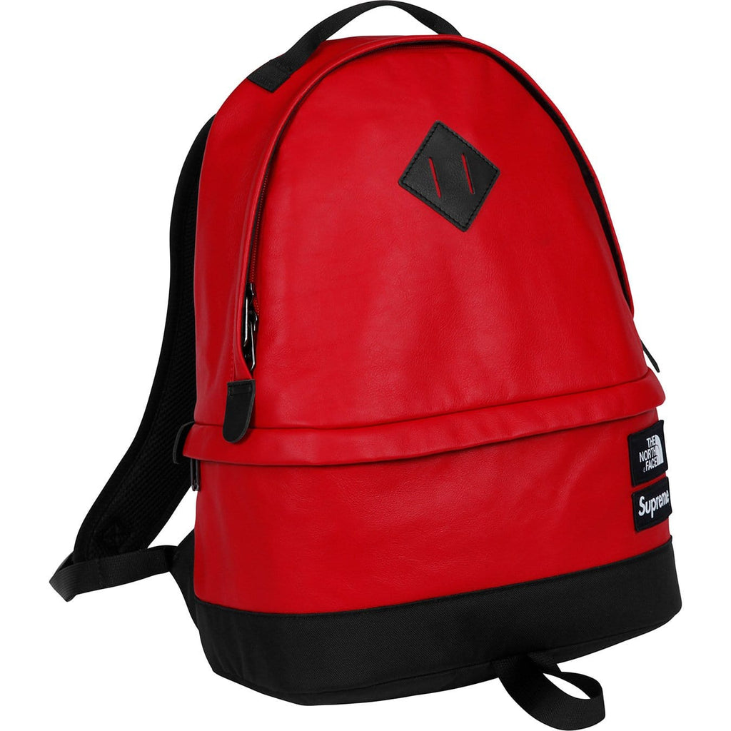 Supreme-The North Face Leather Day Pack - Red - Kick Game