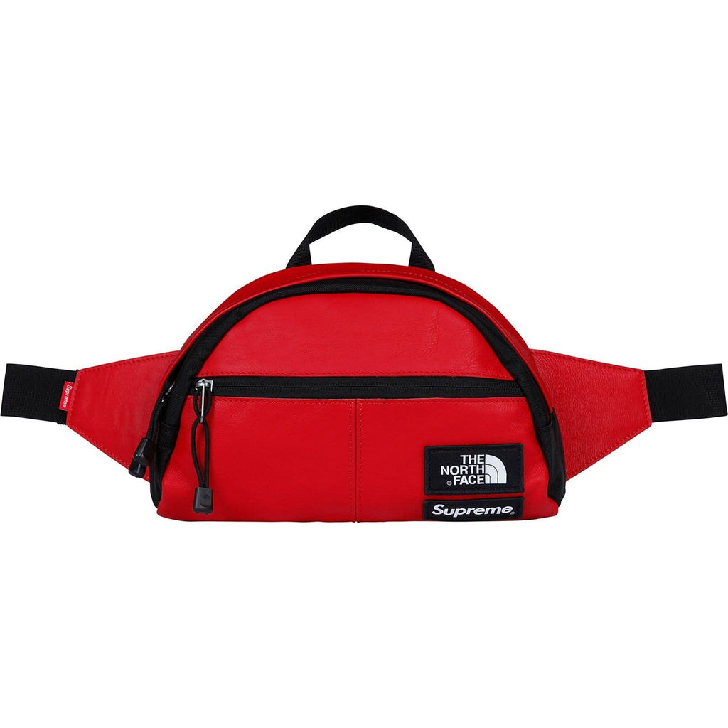 Supreme-The North Face Leather Roo II Lumbar Pack - Red - Kick Game