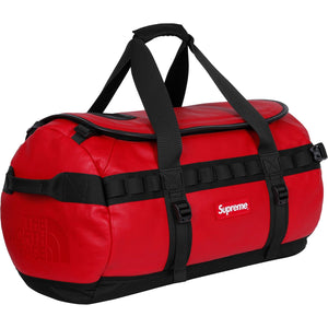 Supreme-The North Face Leather Base Camp Duffel - Red