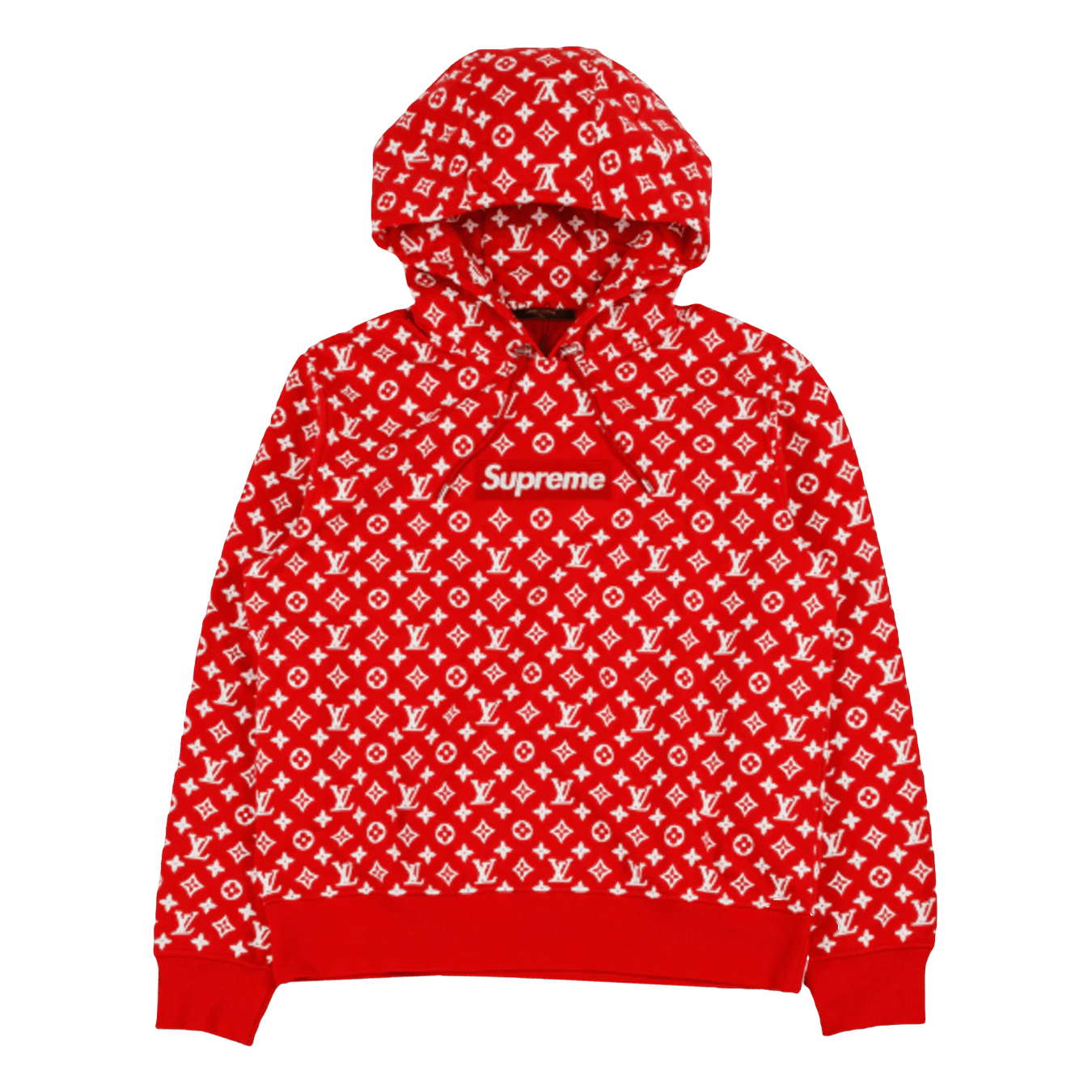 Supreme x Louis Vuitton Box Logo Hooded Sweatshirt 'Red' - Kick Game