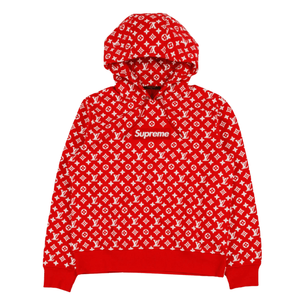 Supreme x Louis Vuitton Box Logo Hooded Sweatshirt 'Red' — Kick