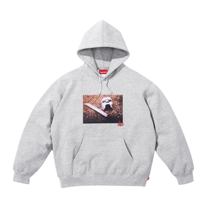 Supreme x MF DOOM Hooded Sweatshirt 'Grey' - Kick Game