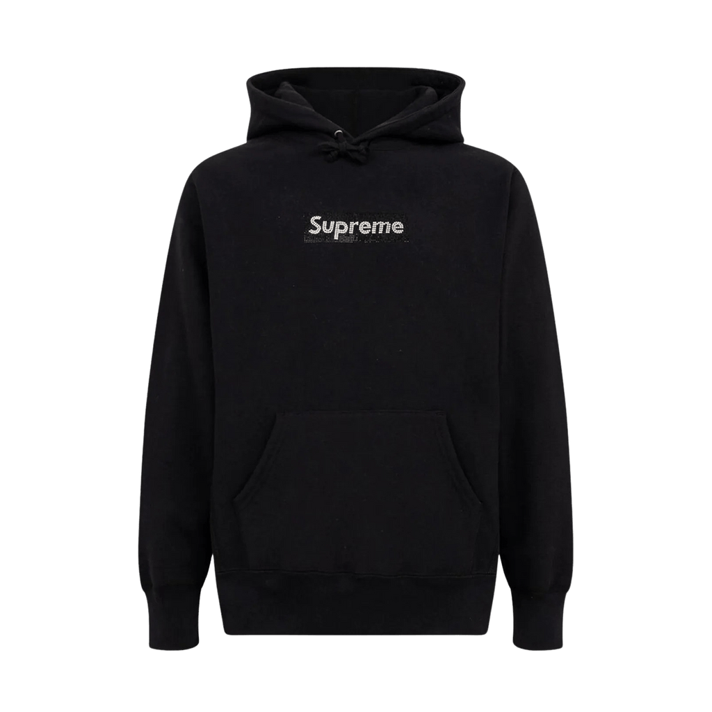 Supreme x Swarovski Box Logo Hooded Sweatshirt 'Black' - Kick Game