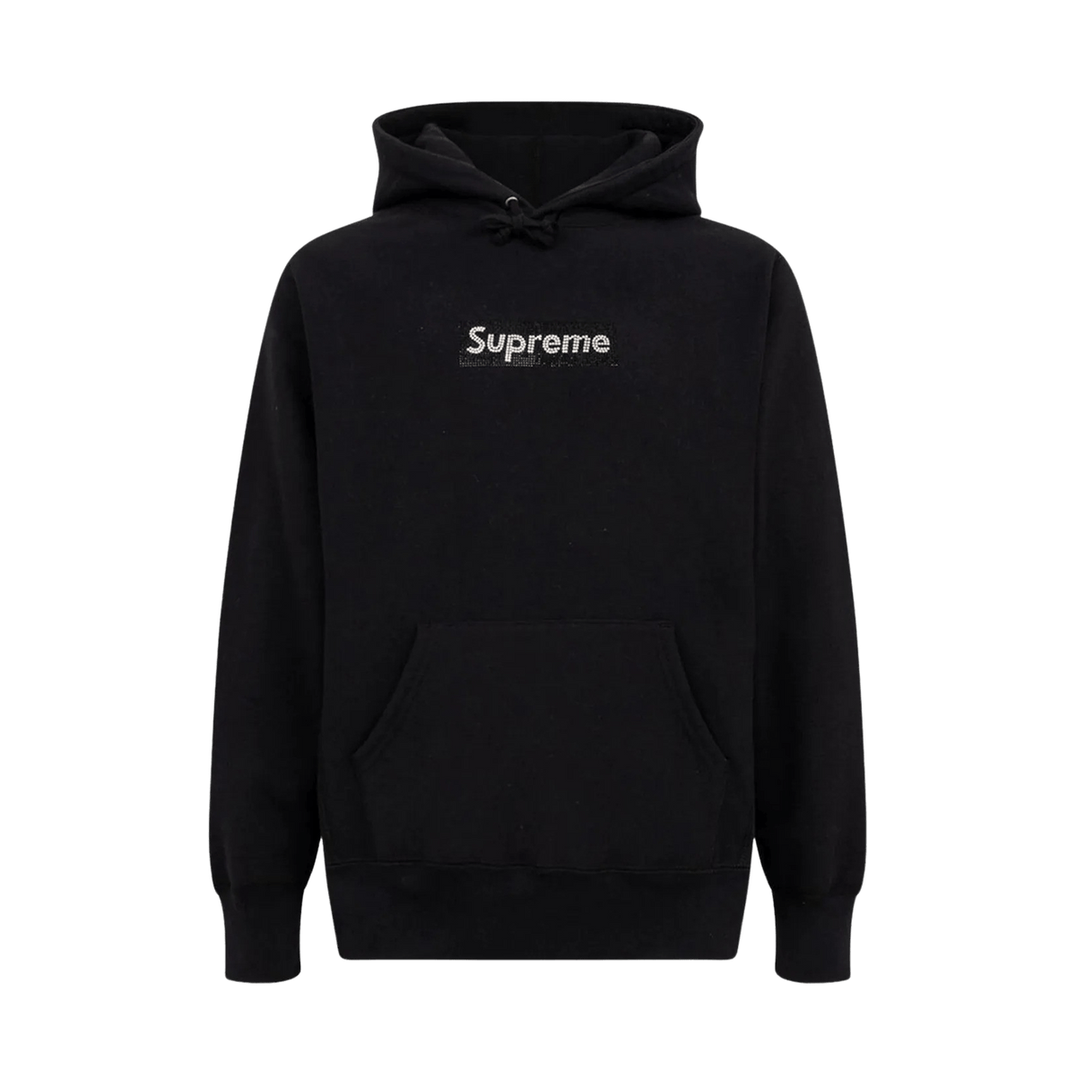 Supreme x Swarovski Box Logo Hooded Sweatshirt 'Black' - Kick Game