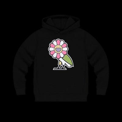 OVO x Takashi Murakami Surplus Flower Owl Hoodie Black Kick Game