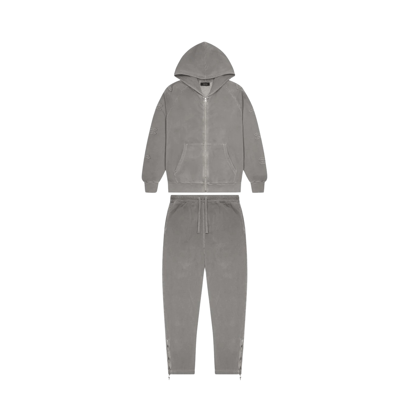 Trapstar Irongate Patchwork Zip Hoodie Tracksuit - Steel Grey - Kick Game