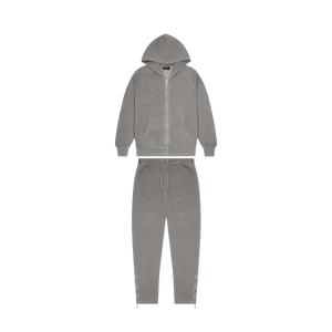 Trapstar Irongate Patchwork Zip Hoodie Tracksuit - Steel Grey