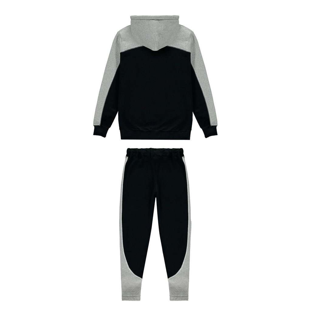 Trapstar Irongate Arch Chenille Hooded Tracksuit - Black/Blue/Grey - Kick Game