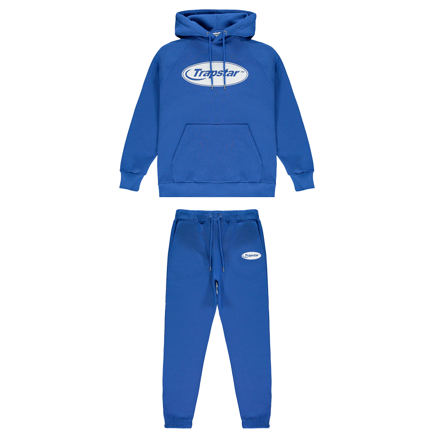Trapstar Hyperdrive Hoodie Tracksuit - Blue/White - Kick Game