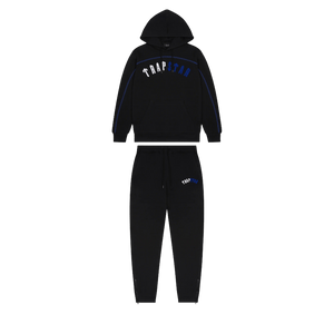 Trapstar Irongate Arch Chenille Hoodie Tracksuit Black Ice Edition