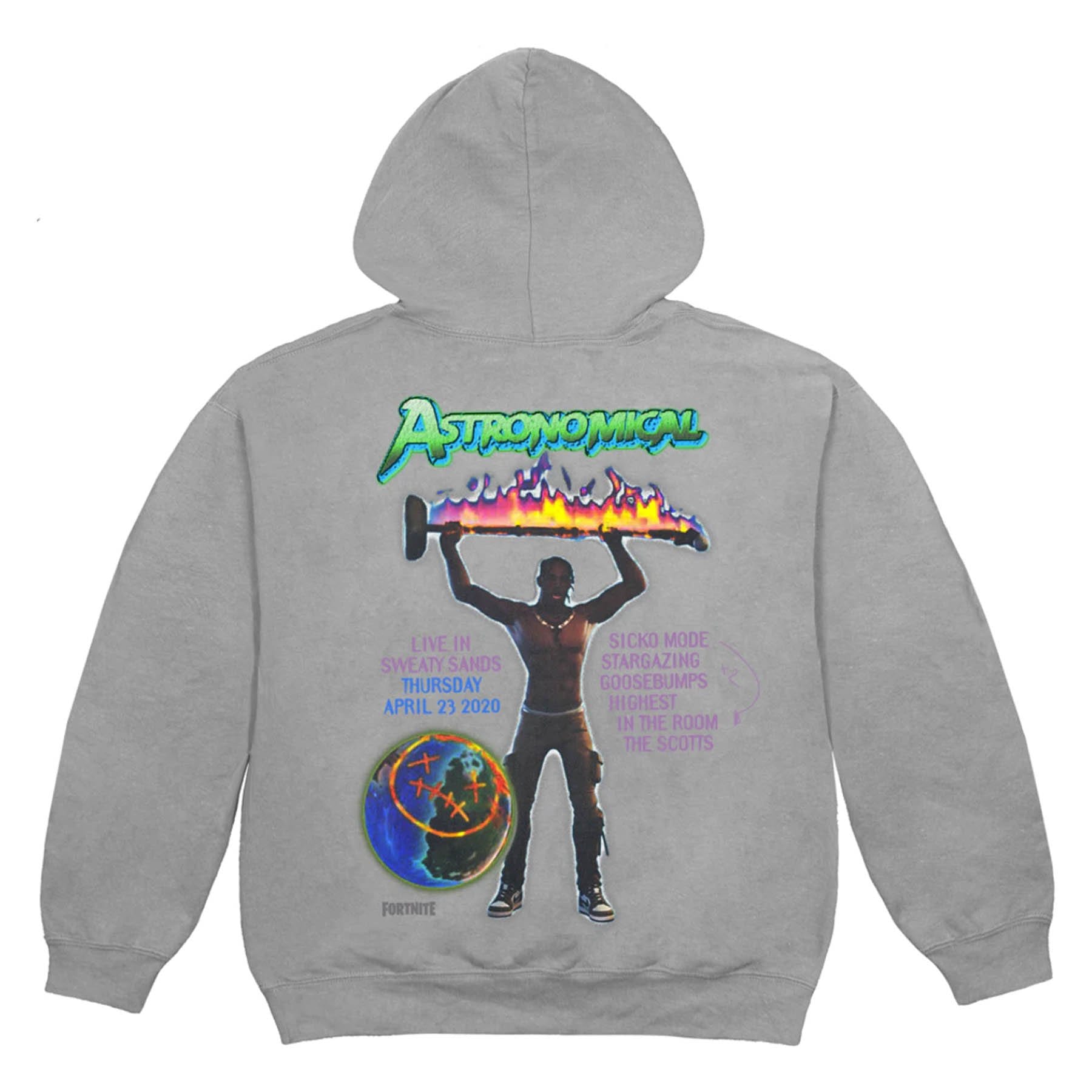Travis Scott CJ Astro Hoodie Washed Grey Kick Game