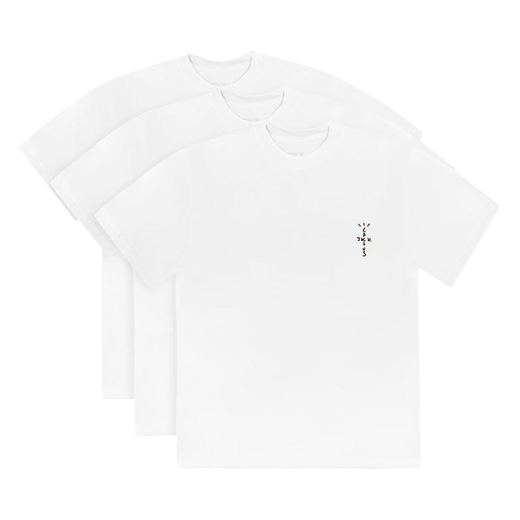 XXL Travis Scott CJ T-Shirt 3 Pack White