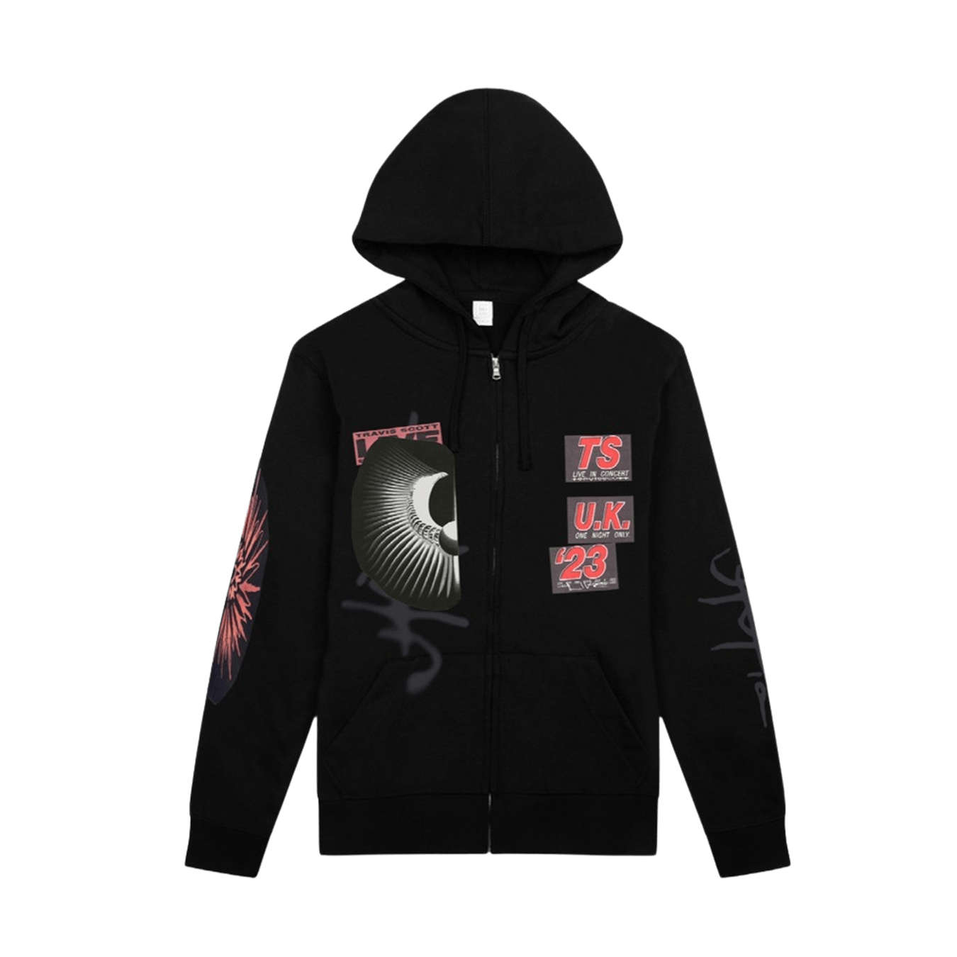 Black R Unit Travis Scott Summer Run 2023 Zip-Up Hoodie - Black (London) – Kick Game