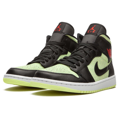 Air Jordan 1 Wmns Mid SE 'Black Barely Volt' - Kick Game