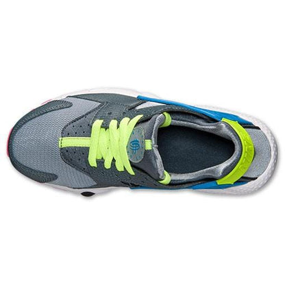 Nike Air Huarache Junior 'Dark Magnet Grey-Volt-Cobalt Blue' - Kick Game