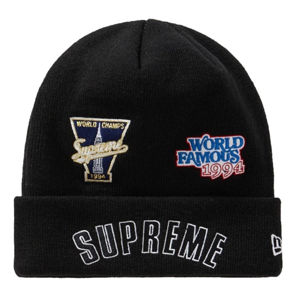 Supreme New Era Championship Beanie Black - Kick Game
